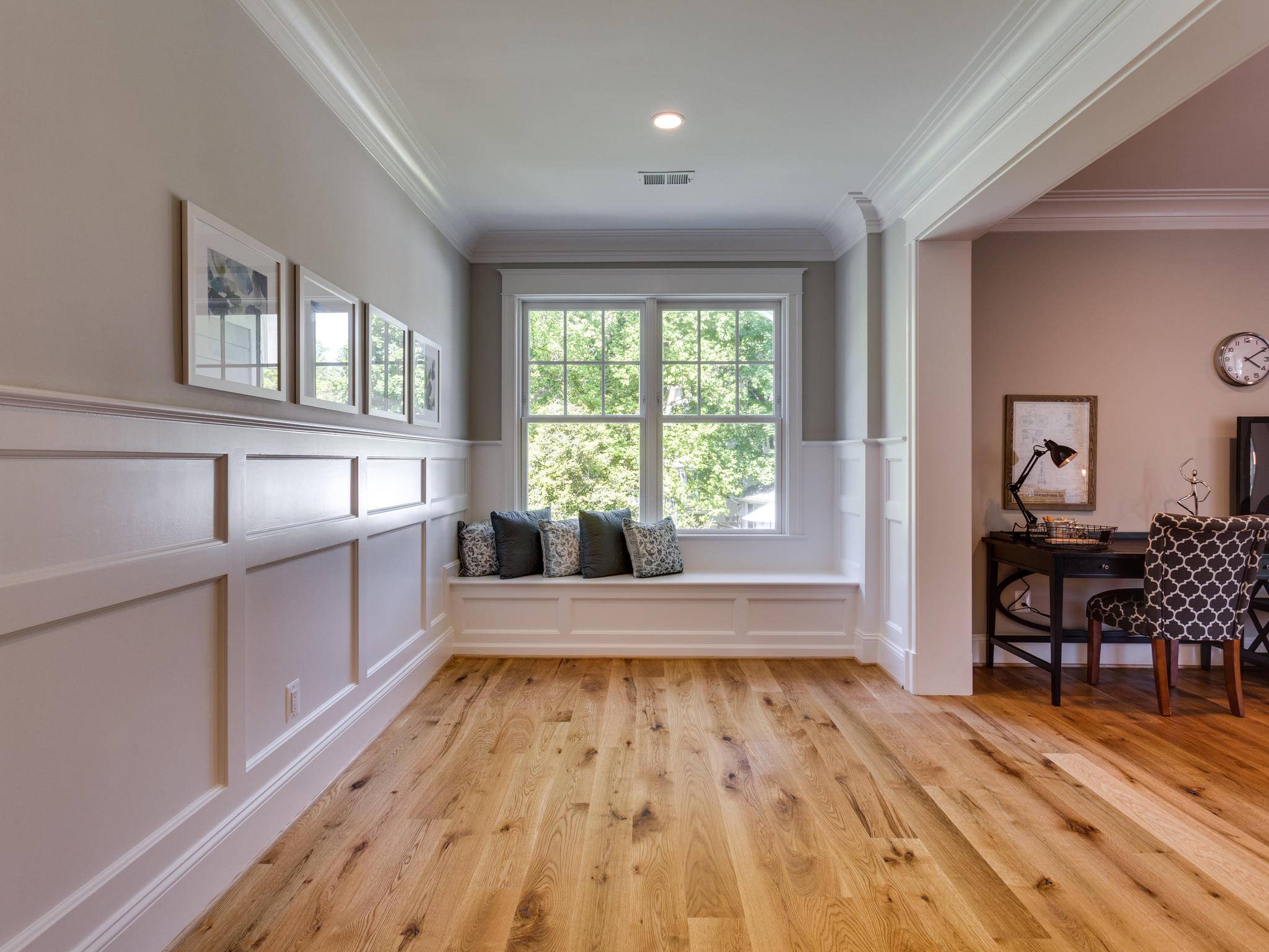 Image of Live Sawn White Oak in New Remote Home Office space