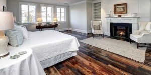 Room with Custom Wide Plank Flooring