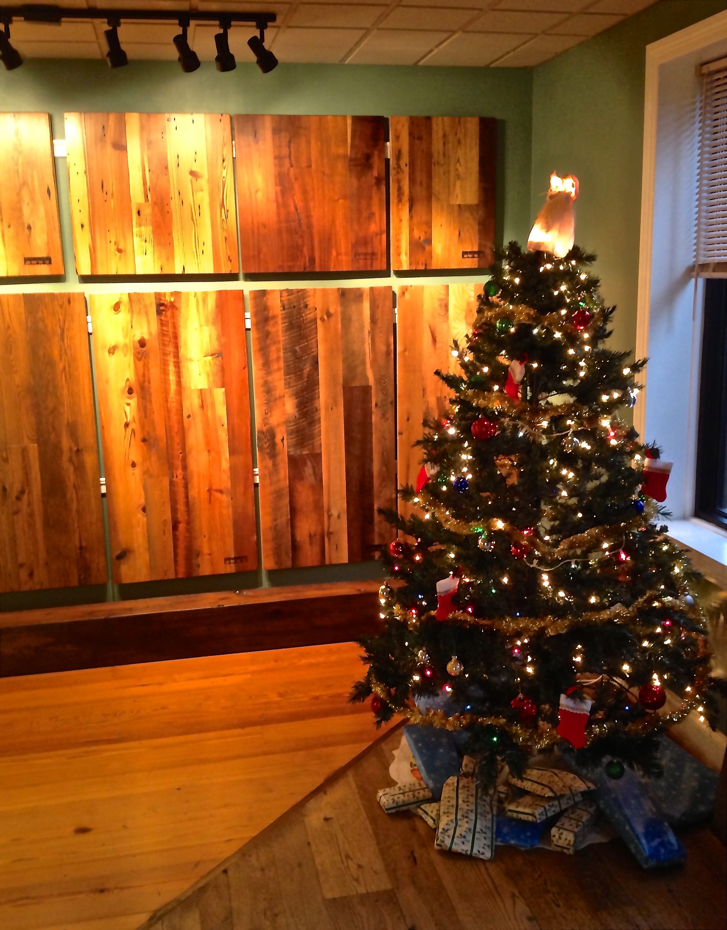 Christmas spirit at Cochran's Lumber Flooring Showroom