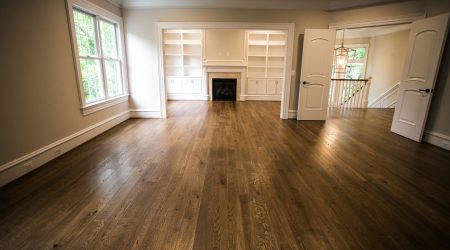 Master Bedroom Fireplace and White Oak English Chestnut wood floors
