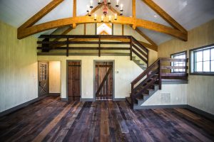 Antique Oak Distressed Floor - Miller and Blackwell Barn