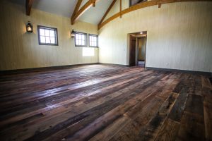 Antique Oak Distressed Custom Floor - Miller and Blackwell Barn