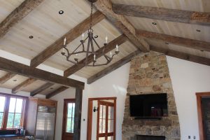 Cochrans Hand Hewn Timbers Limed Oak Ceiling