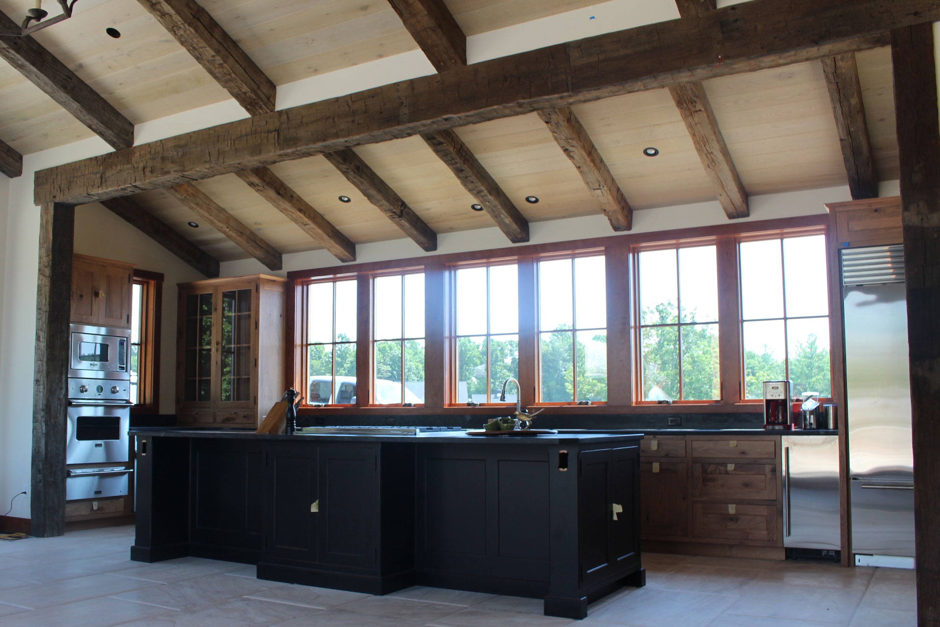 Reclaimed Beams Riverbend Kitchen 2