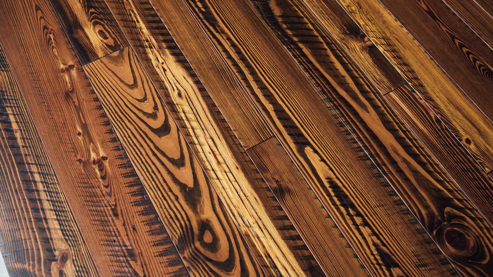 Battletown Antique Heart Pine 4 - Dark finished flooring by Cochran's Lumber