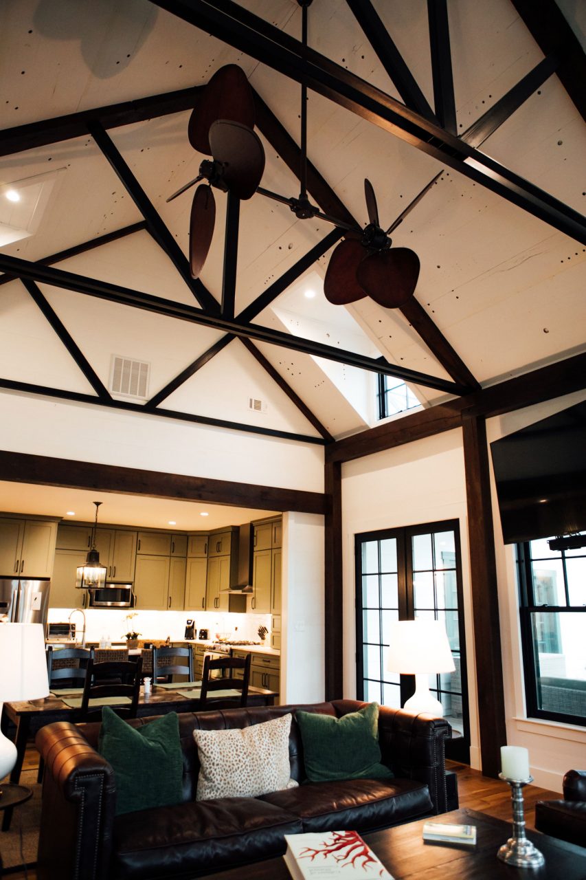 image of wood beams in large living spaces 5