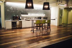 Image of Engineered wood flooring from Cochrans Lumber - modern kitchen with rustic floors