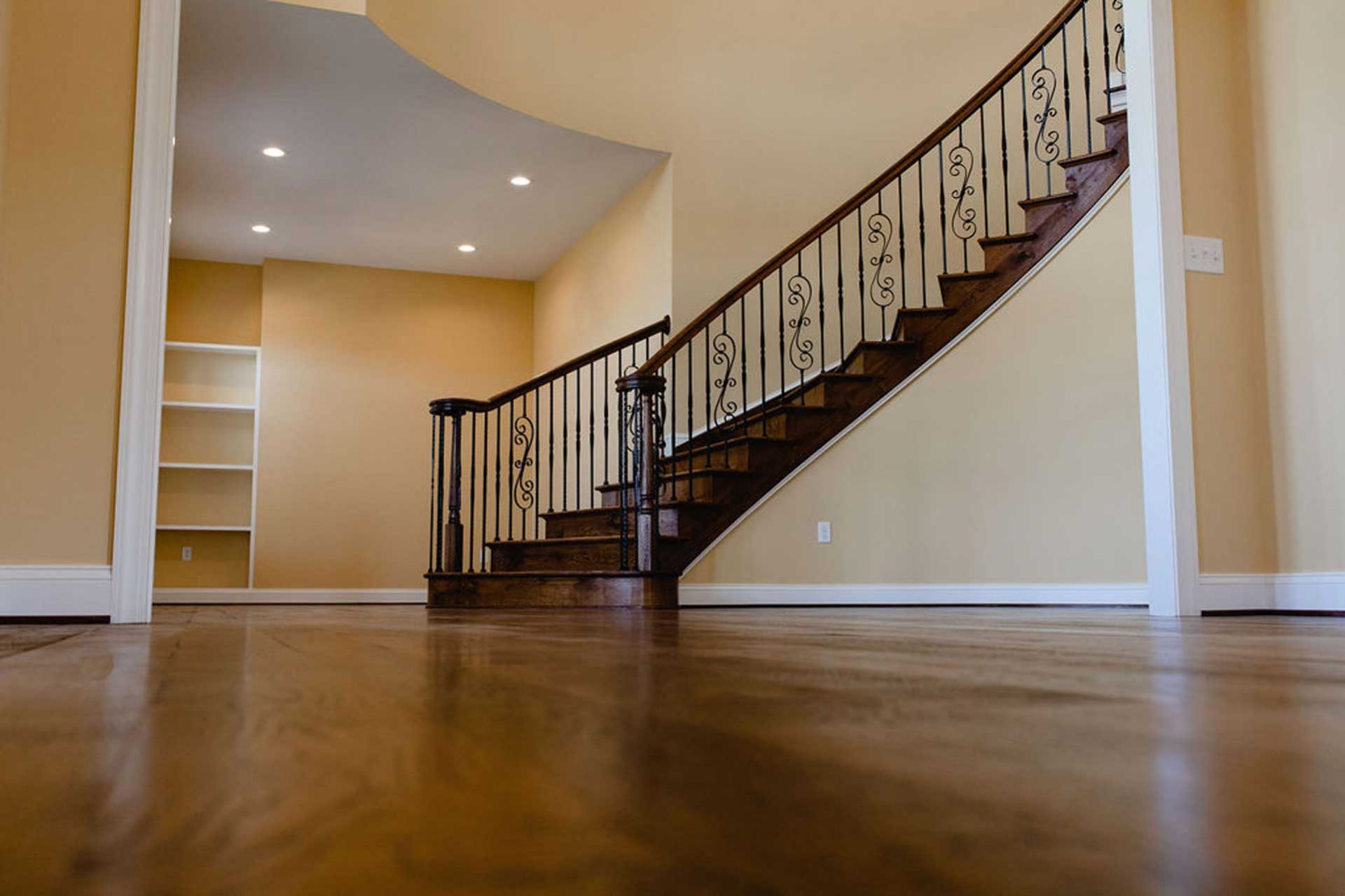 Image of Sweeping Stair case by Cochran's Lumber