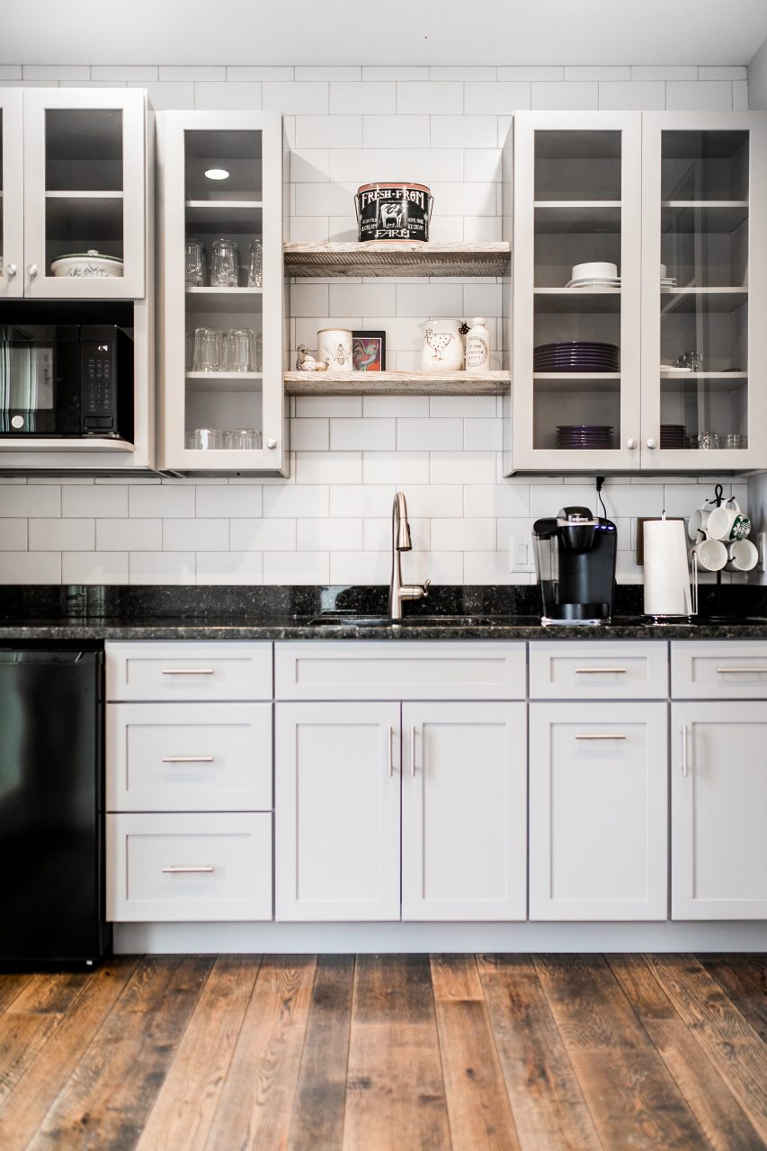 Image of Rustic Wood Flooring in Kitchen by Cochrans Lumber